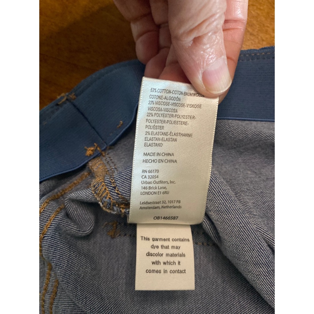 Free People We The Free Penny Pull On Flare Jeans Raw Hem Blue Womens 29 - Picture 7 of 13